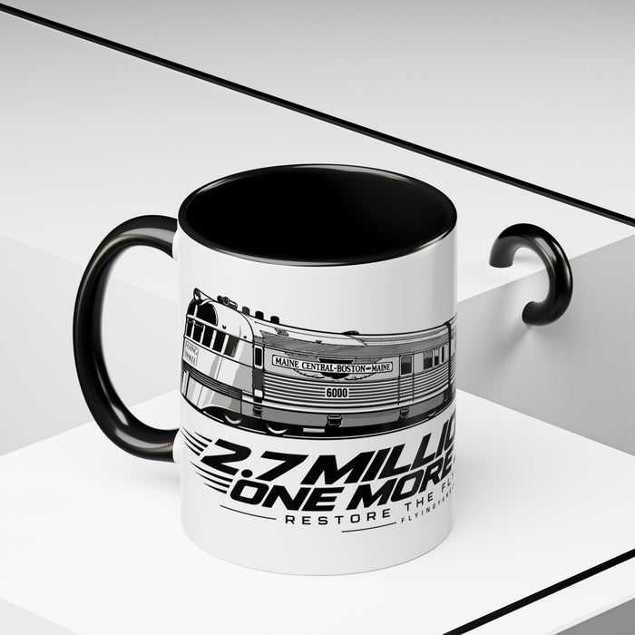 Flying Yankee – 2.7 Million Miles, One More Journey - Accent Coffee Mug (11, 15oz)