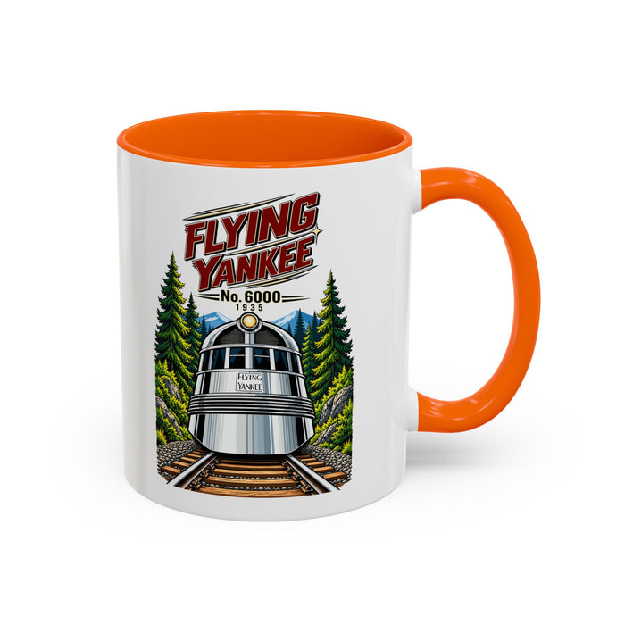 Flying Yankee No. 6000 – 1935 Vintage Streamliner - Accent Coffee Mug (11, 15oz)