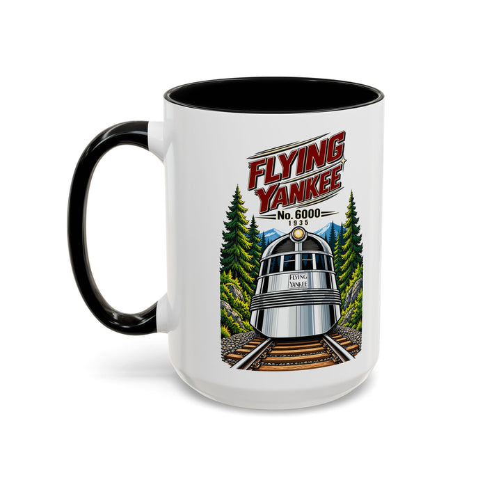 Flying Yankee No. 6000 – 1935 Vintage Streamliner - Accent Coffee Mug (11, 15oz)