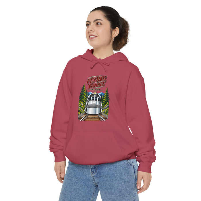 Flying Yankee No. 6000 – 1935 Vintage Streamliner - Unisex Garment-Dyed Hoodie