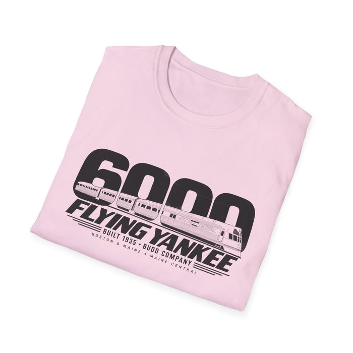 Flying Yankee 6000 | 1935 Budd Streamliner Vintage Railroad Design | Unisex Softstyle T-Shirt