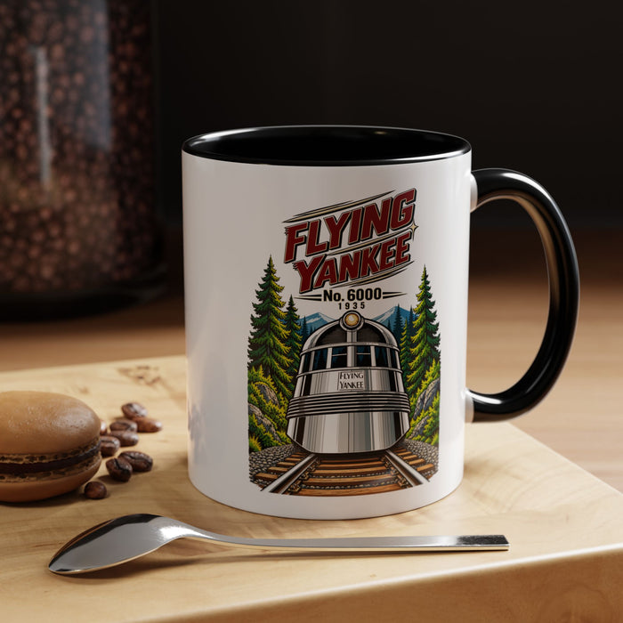 Flying Yankee No. 6000 – 1935 Vintage Streamliner - Accent Coffee Mug (11, 15oz)