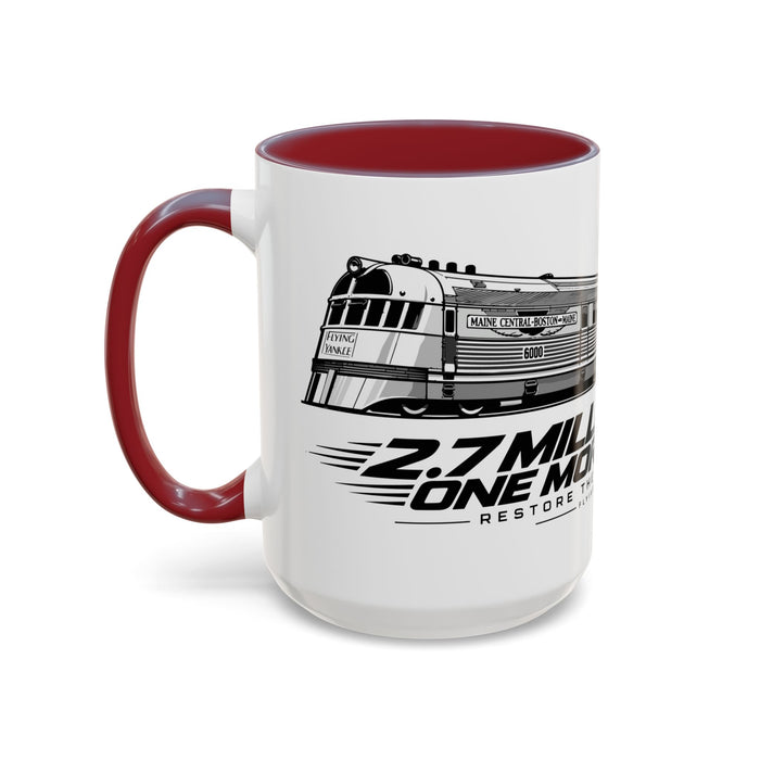 Flying Yankee – 2.7 Million Miles, One More Journey - Accent Coffee Mug (11, 15oz)
