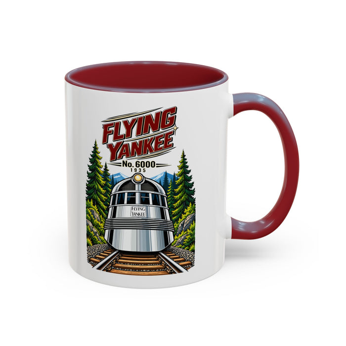 Flying Yankee No. 6000 – 1935 Vintage Streamliner - Accent Coffee Mug (11, 15oz)