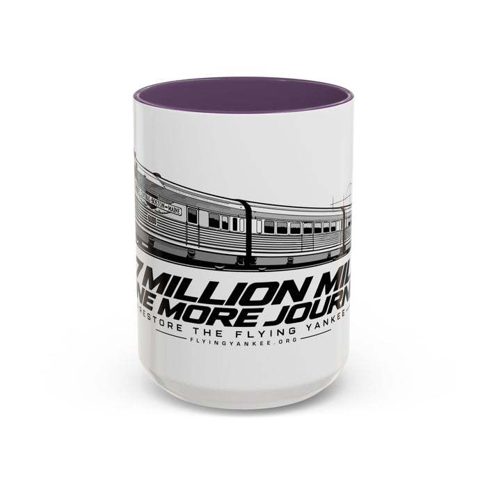 Flying Yankee – 2.7 Million Miles, One More Journey - Accent Coffee Mug (11, 15oz)