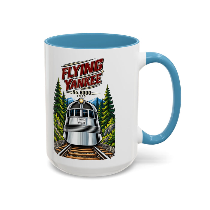Flying Yankee No. 6000 – 1935 Vintage Streamliner - Accent Coffee Mug (11, 15oz)