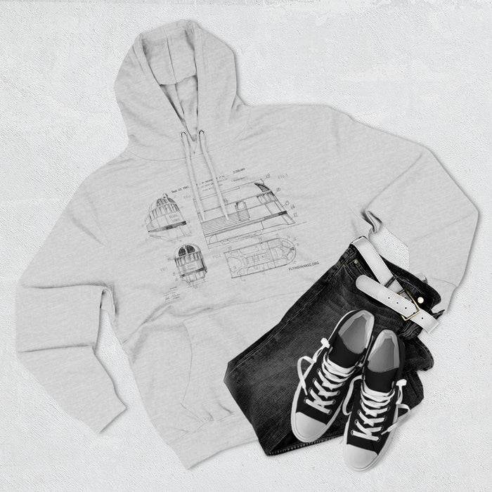 US Patent Flying Yankee - Three-Panel Fleece Hoodie