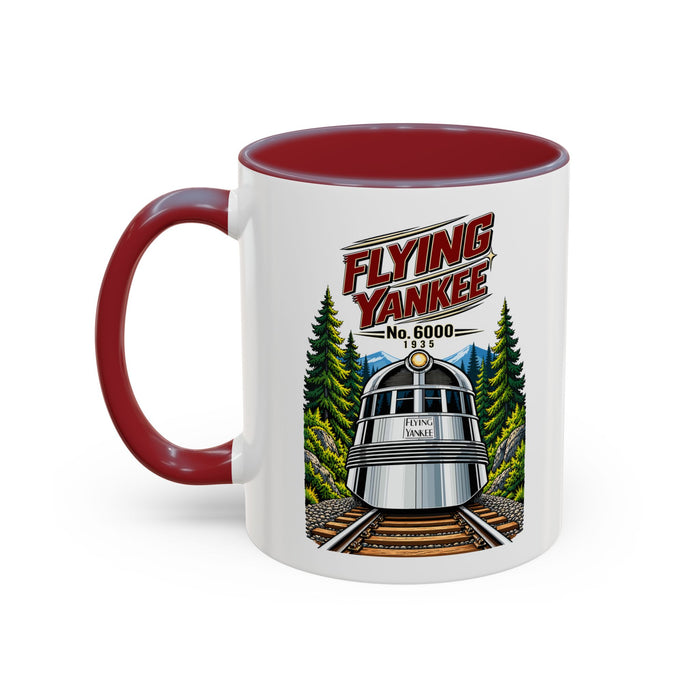 Flying Yankee No. 6000 – 1935 Vintage Streamliner - Accent Coffee Mug (11, 15oz)