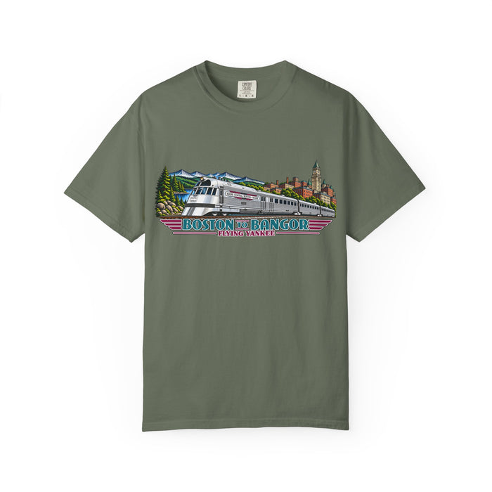 A New England Legend. A Streamlined Piece of American History. Unisex Garment-Dyed T-shirt
