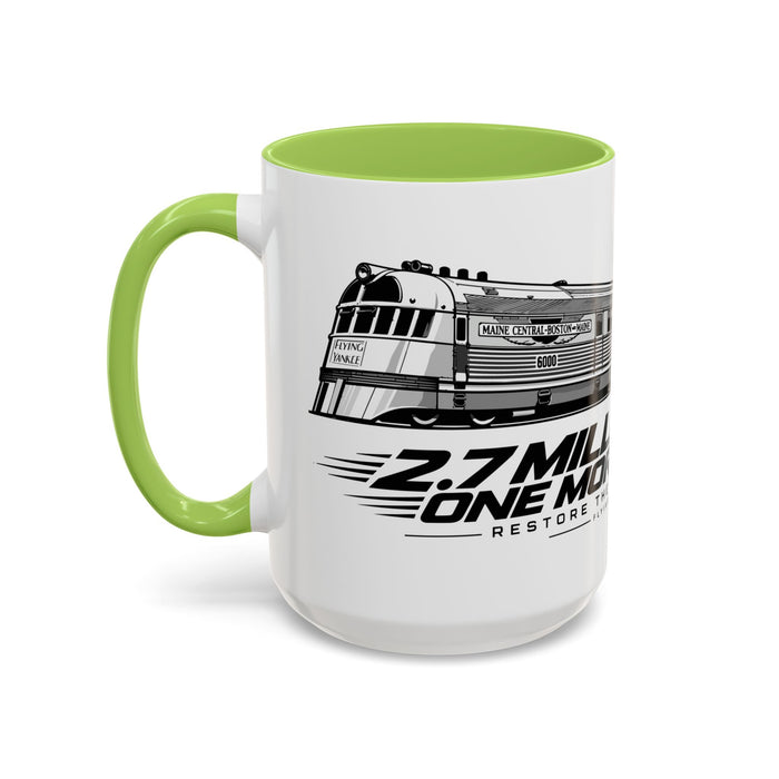 Flying Yankee – 2.7 Million Miles, One More Journey - Accent Coffee Mug (11, 15oz)