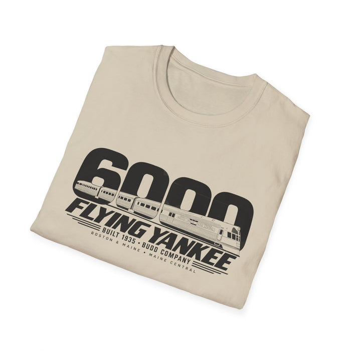 Flying Yankee 6000 | 1935 Budd Streamliner Vintage Railroad Design | Unisex Softstyle T-Shirt