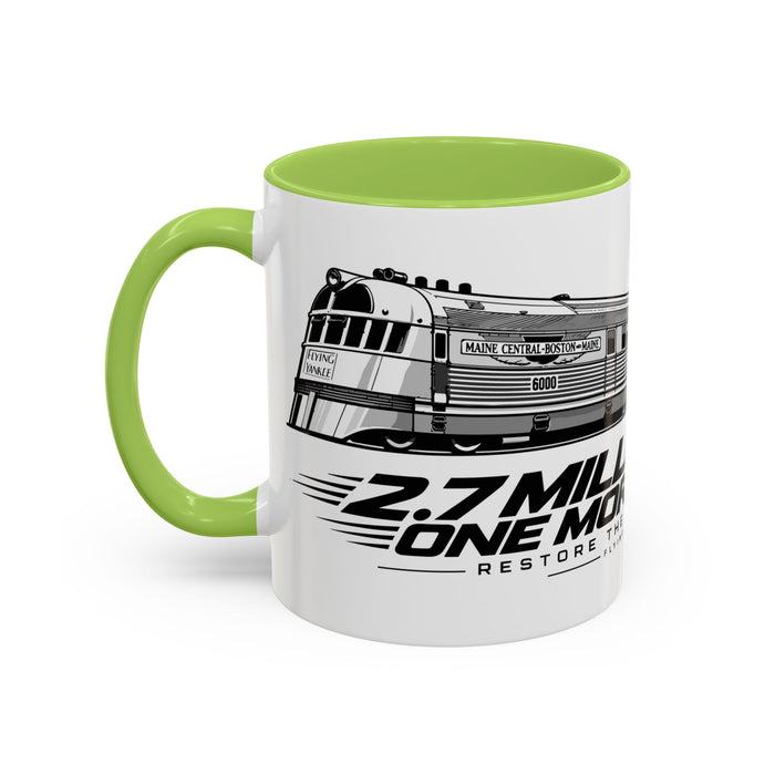 Flying Yankee – 2.7 Million Miles, One More Journey - Accent Coffee Mug (11, 15oz)
