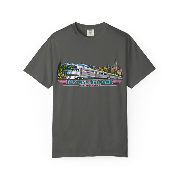 A New England Legend. A Streamlined Piece of American History. Unisex Garment-Dyed T-shirt