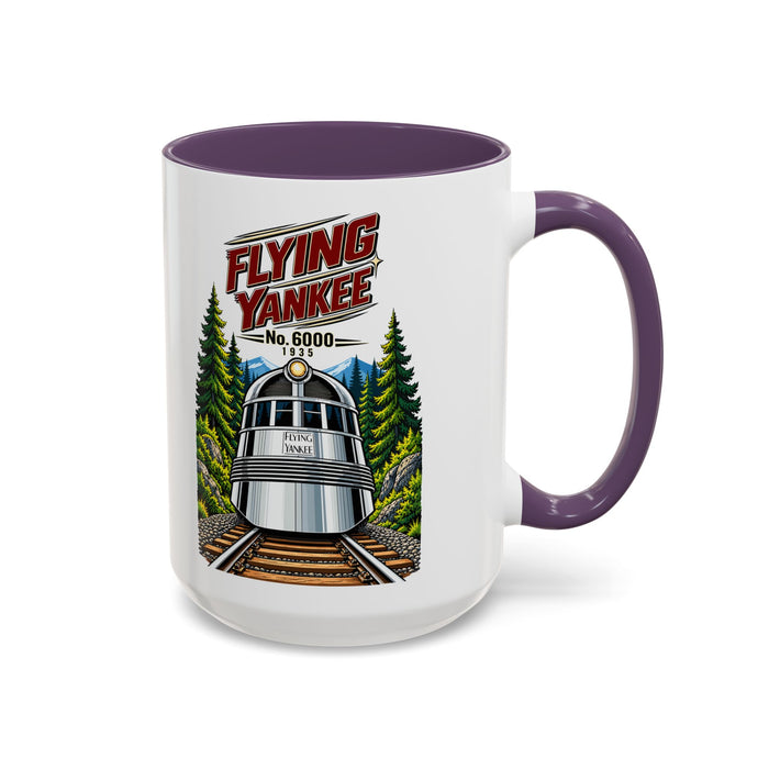 Flying Yankee No. 6000 – 1935 Vintage Streamliner - Accent Coffee Mug (11, 15oz)