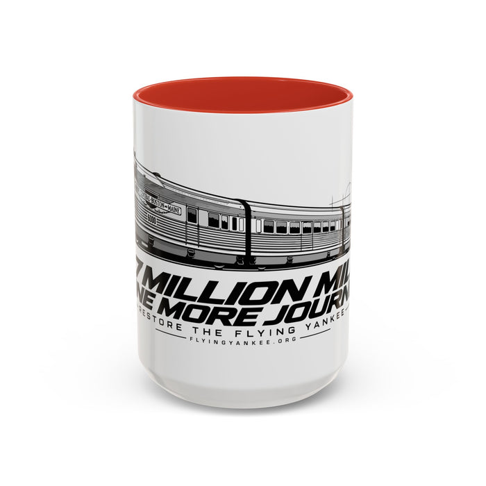 Flying Yankee – 2.7 Million Miles, One More Journey - Accent Coffee Mug (11, 15oz)