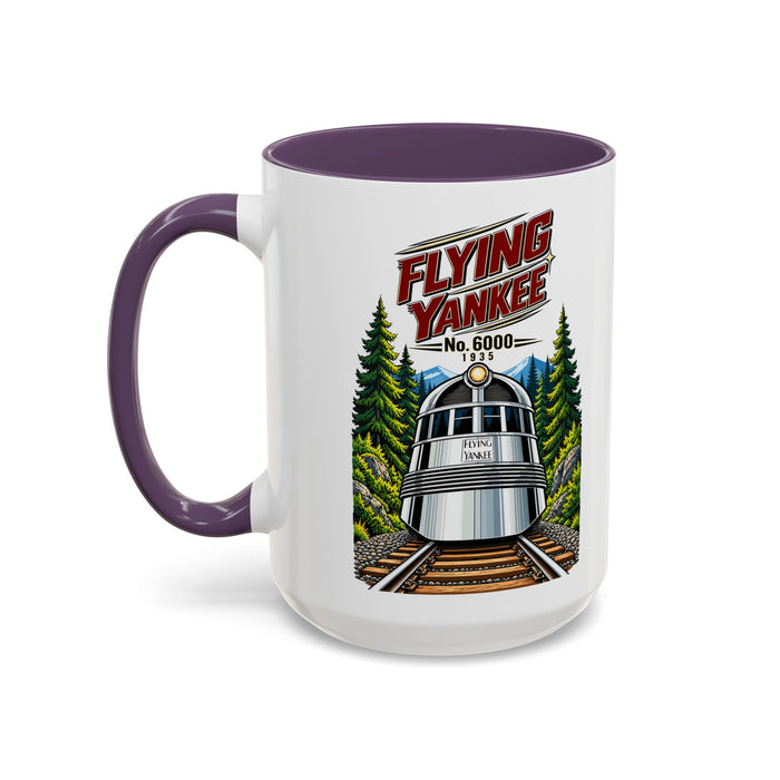 Flying Yankee No. 6000 – 1935 Vintage Streamliner - Accent Coffee Mug (11, 15oz)