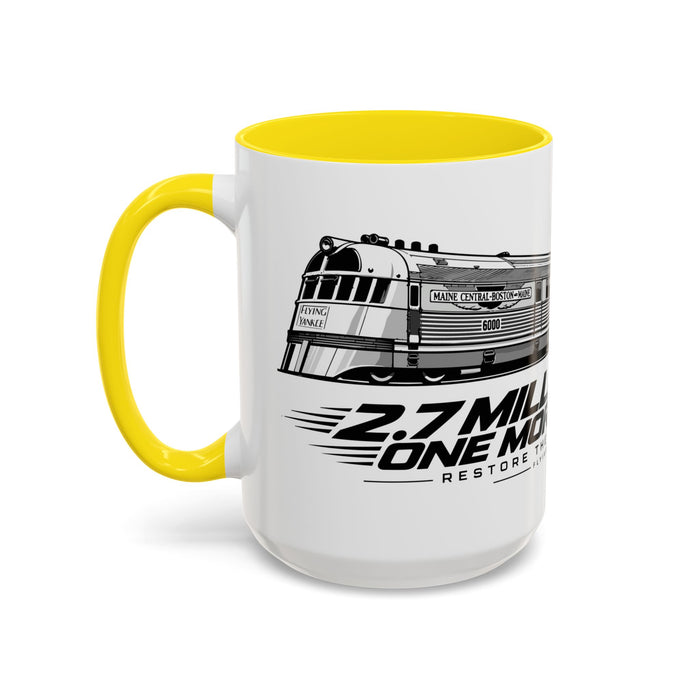 Flying Yankee – 2.7 Million Miles, One More Journey - Accent Coffee Mug (11, 15oz)