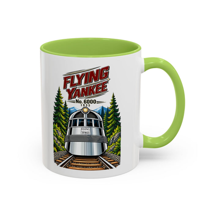 Flying Yankee No. 6000 – 1935 Vintage Streamliner - Accent Coffee Mug (11, 15oz)