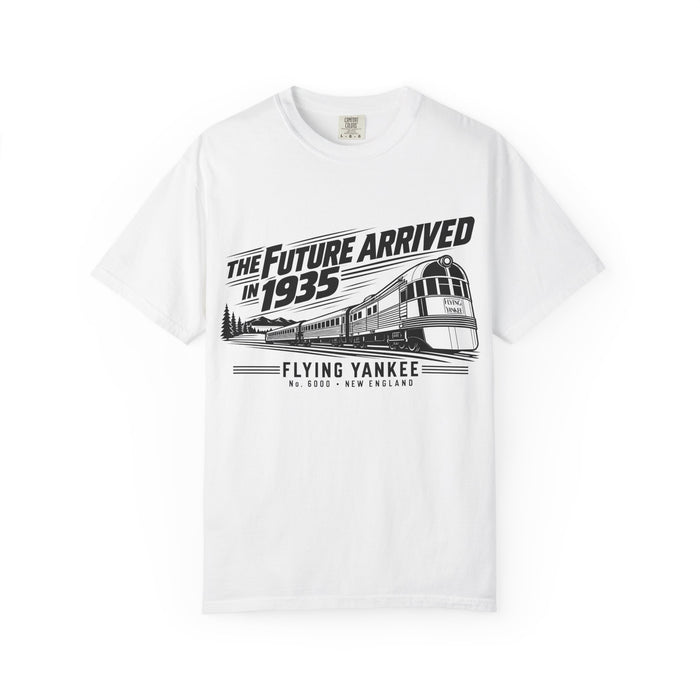 The Future Arrived in 1935 | Flying Yankee No. 6000 | Unisex Garment-Dyed T-shirt