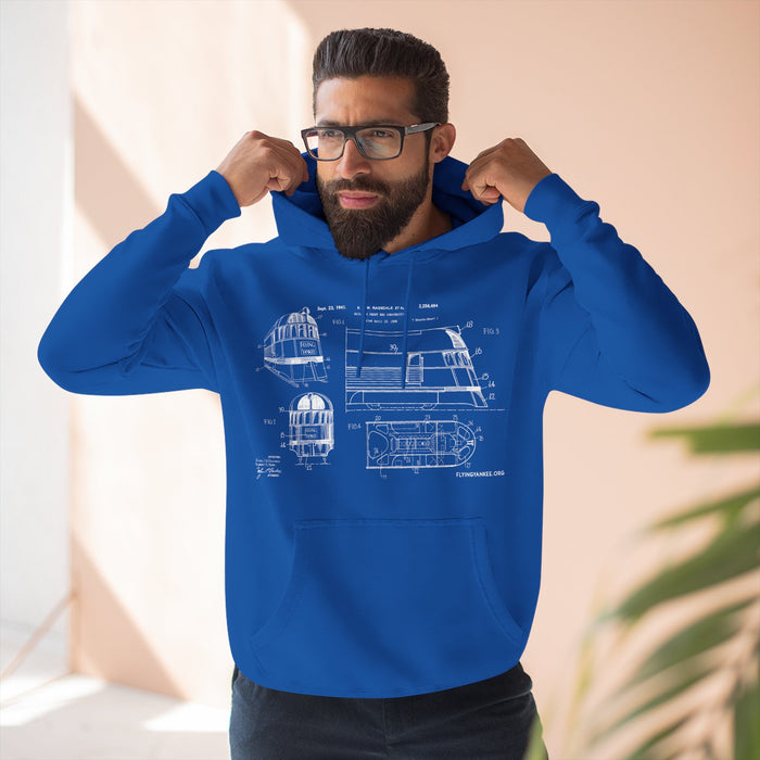 US Patent Flying Yankee - Three-Panel Fleece Hoodie