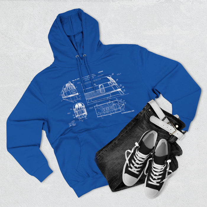 US Patent Flying Yankee - Three-Panel Fleece Hoodie