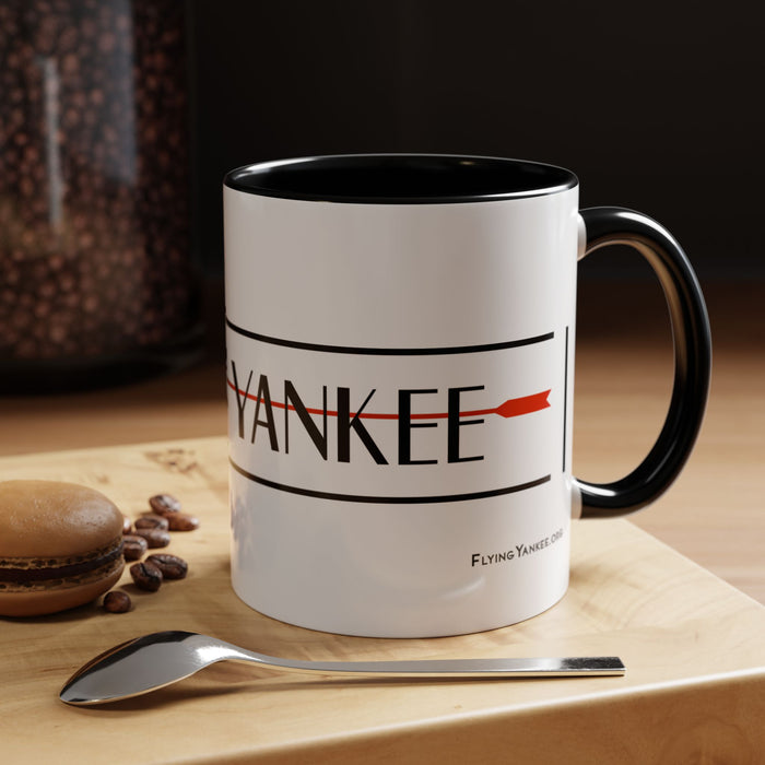 Arrow Flying Yankee Logo - Accent Coffee Mug (11, 15oz)