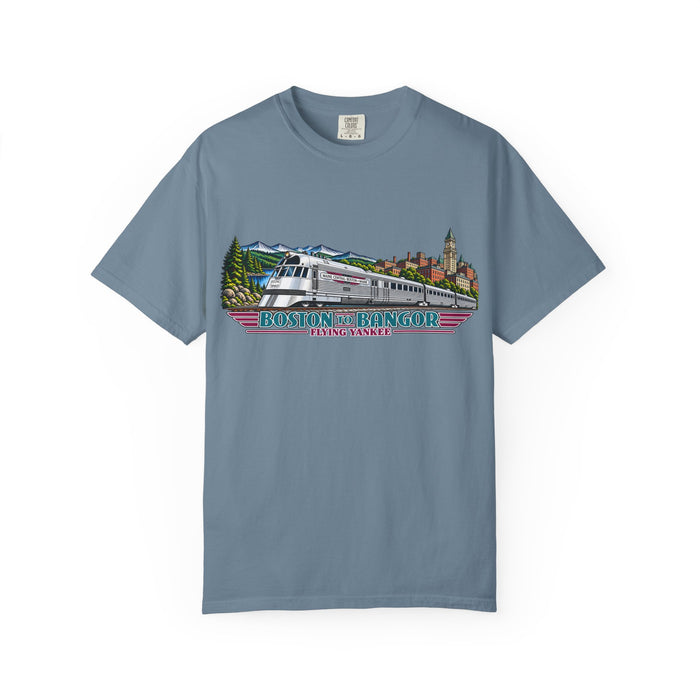 A New England Legend. A Streamlined Piece of American History. Unisex Garment-Dyed T-shirt