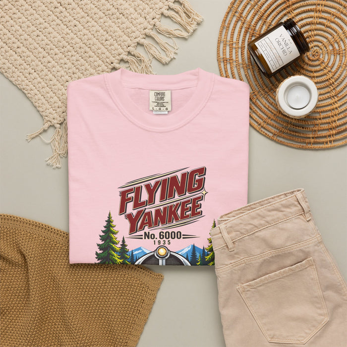 Flying Yankee No. 6000 – 1935 Vintage Streamliner - Unisex Garment-Dyed T-shirt