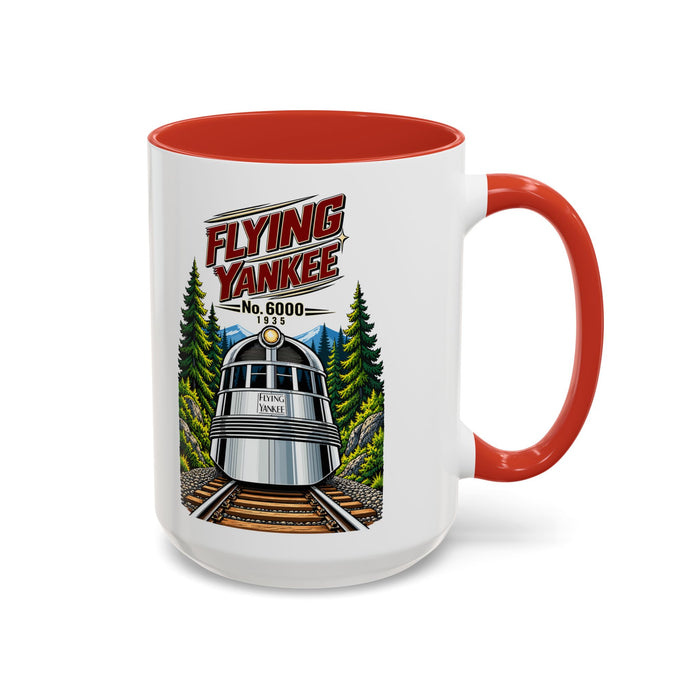 Flying Yankee No. 6000 – 1935 Vintage Streamliner - Accent Coffee Mug (11, 15oz)