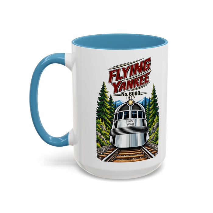 Flying Yankee No. 6000 – 1935 Vintage Streamliner - Accent Coffee Mug (11, 15oz)