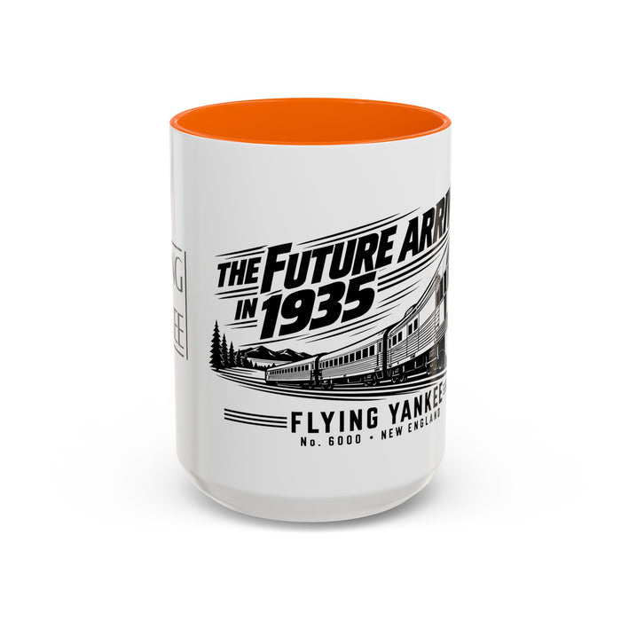 The Future Arrived in 1935 | Flying Yankee No. 6000 | Accent Coffee Mug (11, 15oz)