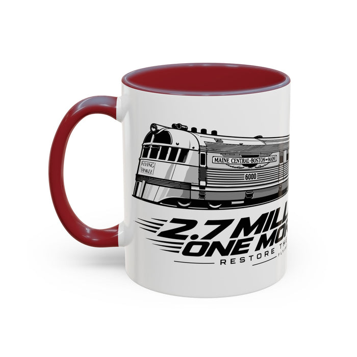 Flying Yankee – 2.7 Million Miles, One More Journey - Accent Coffee Mug (11, 15oz)