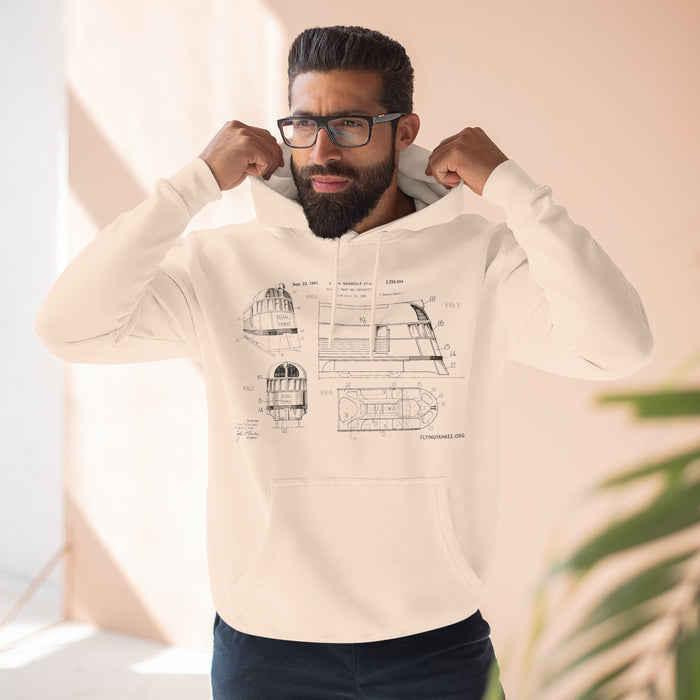 US Patent Flying Yankee - Three-Panel Fleece Hoodie