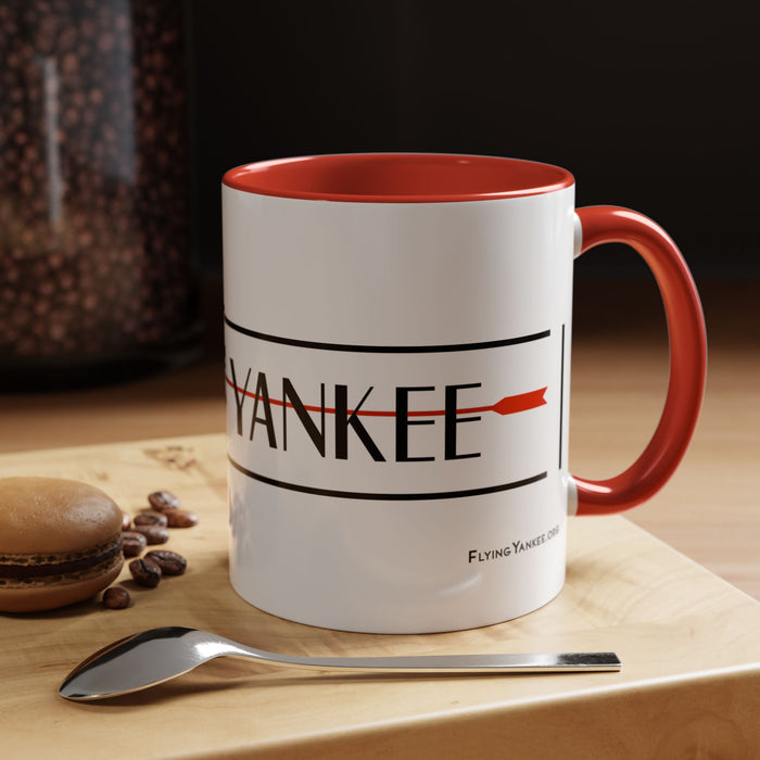 Arrow Flying Yankee Logo - Accent Coffee Mug (11, 15oz)