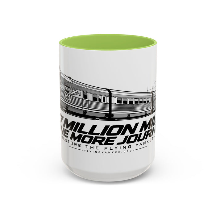 Flying Yankee – 2.7 Million Miles, One More Journey - Accent Coffee Mug (11, 15oz)