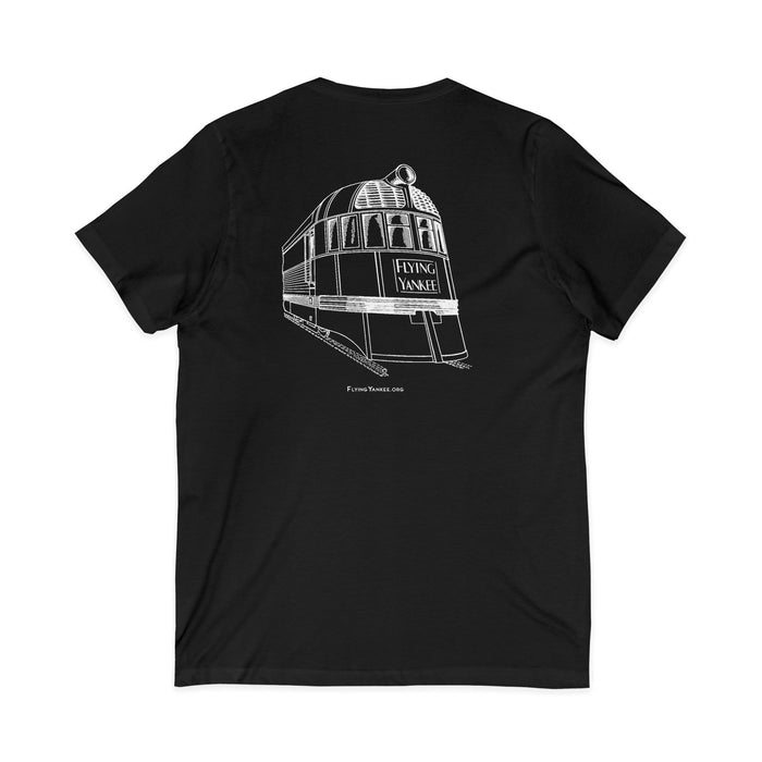 Flying Yankee Logo - Unisex Jersey Short Sleeve V-Neck Tee