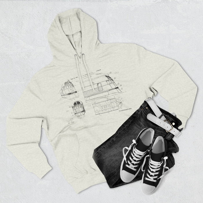 US Patent Flying Yankee - Three-Panel Fleece Hoodie