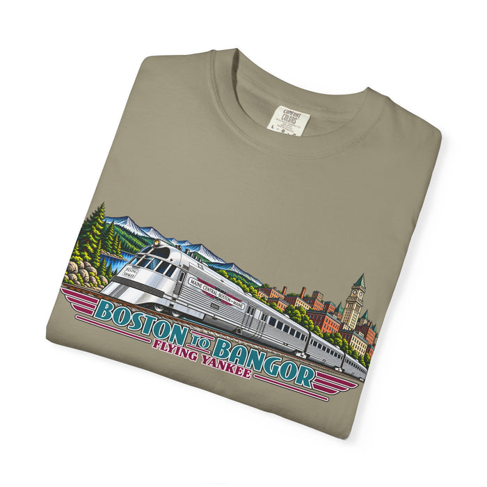A New England Legend. A Streamlined Piece of American History. Unisex Garment-Dyed T-shirt