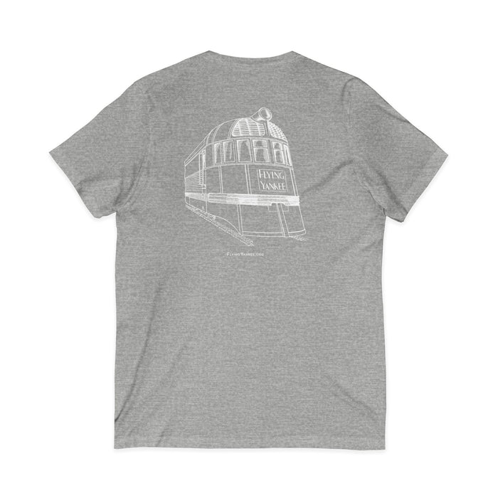 Flying Yankee Logo - Unisex Jersey Short Sleeve V-Neck Tee