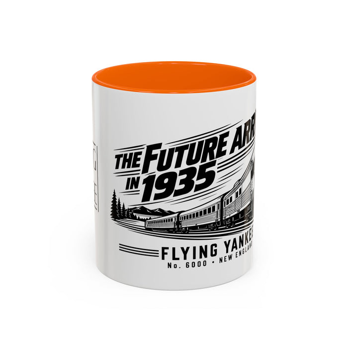 The Future Arrived in 1935 | Flying Yankee No. 6000 | Accent Coffee Mug (11, 15oz)
