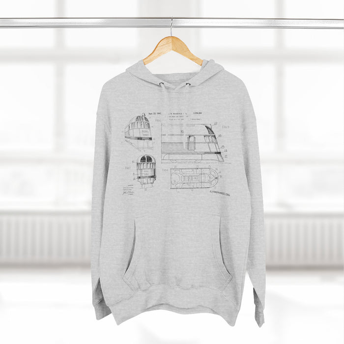 US Patent Flying Yankee - Three-Panel Fleece Hoodie