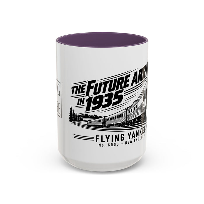 The Future Arrived in 1935 | Flying Yankee No. 6000 | Accent Coffee Mug (11, 15oz)