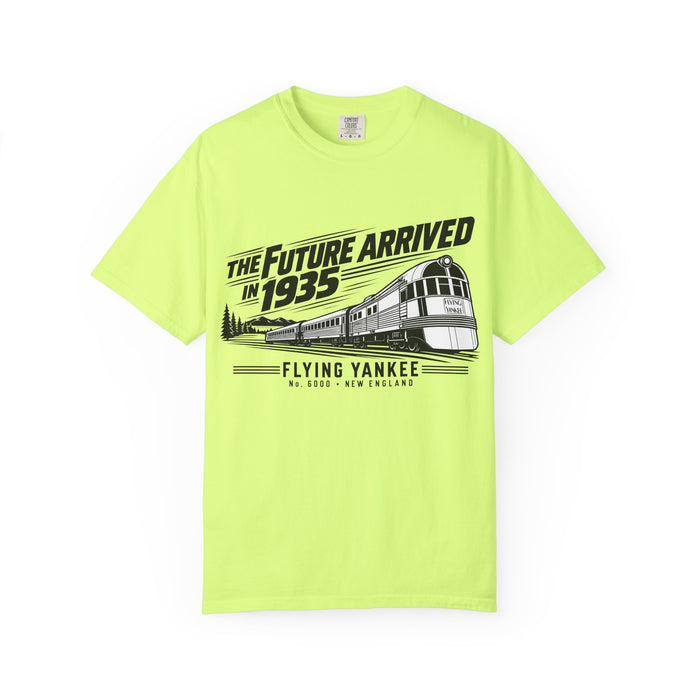 The Future Arrived in 1935 | Flying Yankee No. 6000 | Unisex Garment-Dyed T-shirt
