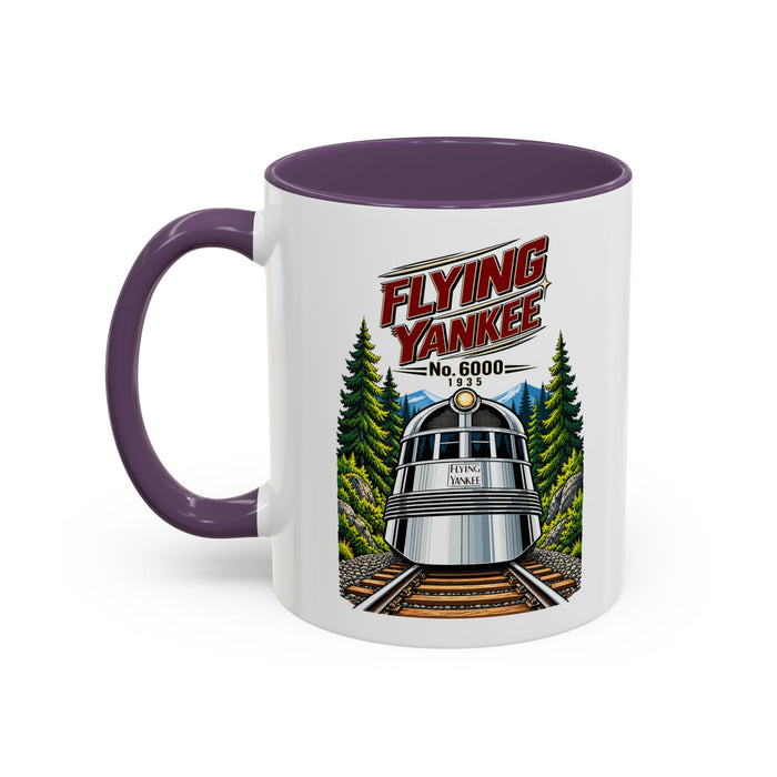 Flying Yankee No. 6000 – 1935 Vintage Streamliner - Accent Coffee Mug (11, 15oz)