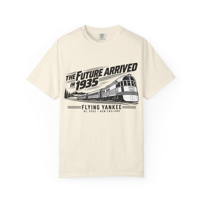 The Future Arrived in 1935 | Flying Yankee No. 6000 | Unisex Garment-Dyed T-shirt