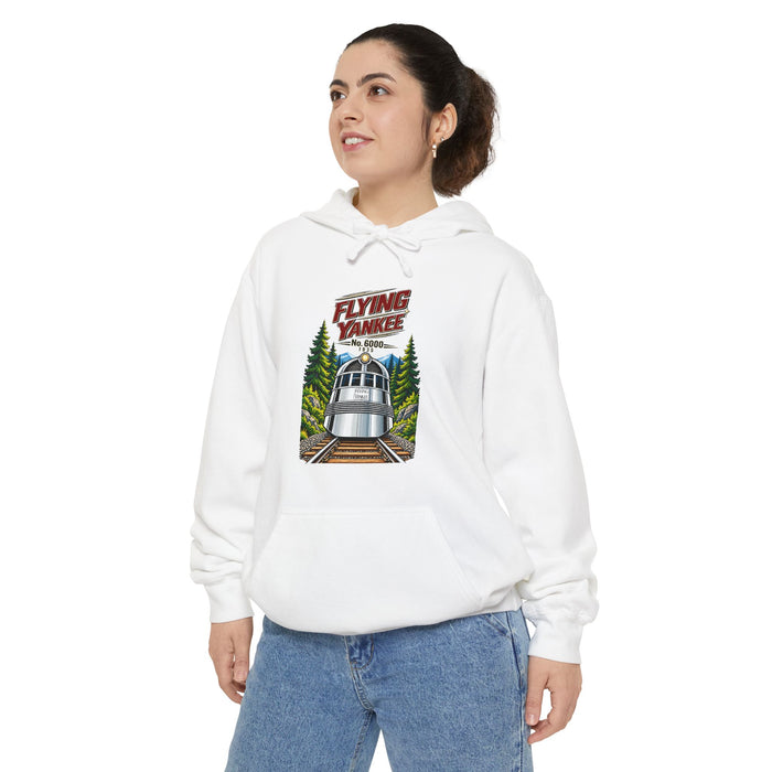 Flying Yankee No. 6000 – 1935 Vintage Streamliner - Unisex Garment-Dyed Hoodie