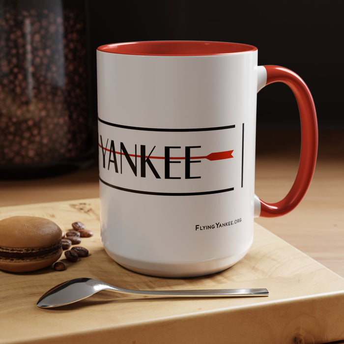 Arrow Flying Yankee Logo - Accent Coffee Mug (11, 15oz)