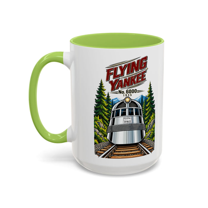 Flying Yankee No. 6000 – 1935 Vintage Streamliner - Accent Coffee Mug (11, 15oz)