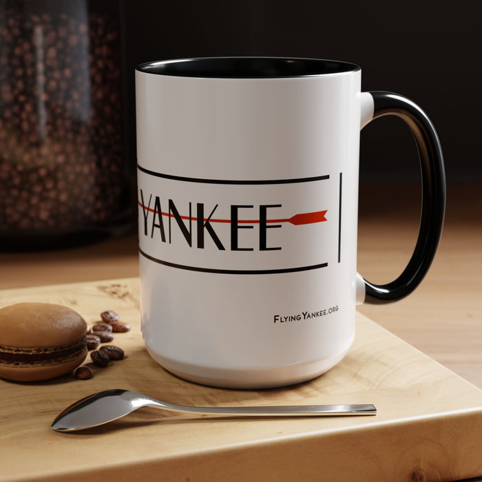 Arrow Flying Yankee Logo - Accent Coffee Mug (11, 15oz)