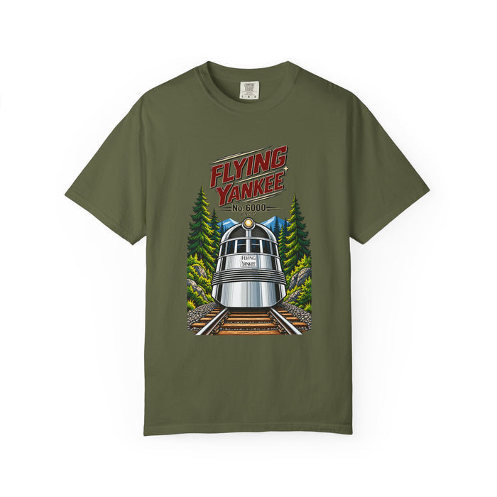 Flying Yankee No. 6000 – 1935 Vintage Streamliner - Unisex Garment-Dyed T-shirt